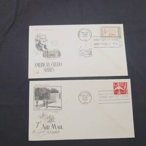 1960 Virginia Jefferson Air Mail Vintage First Day of Issue Envelopes